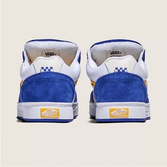 Vans Skate Estazzo Shoe Blue Yellow Women 9.0 US - Picture 4 of 9